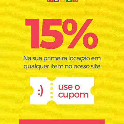 15% de desconto na primeira locação